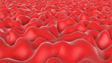 Soyut animasyon turuncu düşük poli arka plan. 3D render