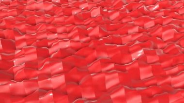 Soyut animasyon turuncu düşük poli arka plan. 3D render