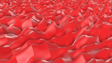 Soyut animasyon turuncu düşük poli arka plan. 3D render