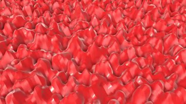 Soyut animasyon turuncu düşük poli arka plan. 3D render