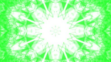 yeşil kaleydoskop desenleri. animasyonlu arka plan. 3D render
