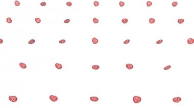 Beyaz bir arka plan üzerinde hareket üç boyutlu ajur kalpler. Animasyonlu ekran koruyucu. 3D render