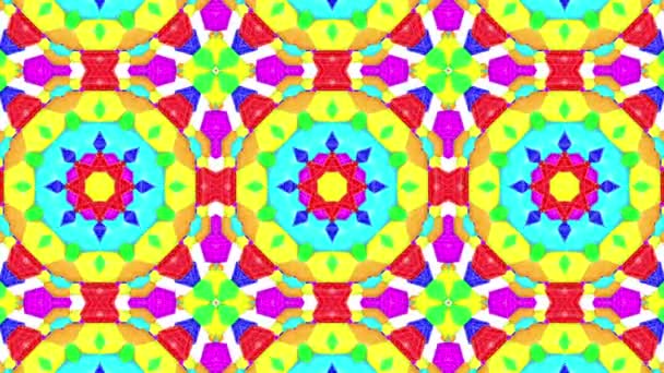 Abstrakte Bunte Kaleidoskop Animation Animierter Hintergrund Darstellung — Stockvideo