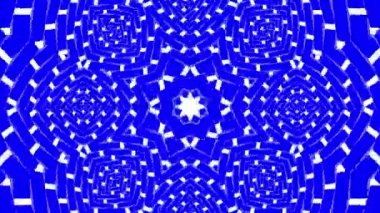 soyutlama mavi beyaz kaleydoskop animasyon. Animasyonlu arka plan. 3D render
