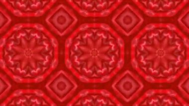 Soyutlama kırmızı-turuncu kaleydoskop animasyon. Animasyonlu arka plan. 3D render