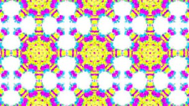 Çok renkli çiçek dürbünü animasyon soyut. Animasyonlu arka plan. 3D render