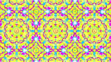 Çok renkli çiçek dürbünü animasyon soyut. Animasyonlu arka plan. 3D render