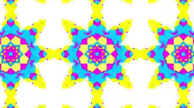 Çok renkli çiçek dürbünü animasyon soyut. Animasyonlu arka plan. 3D render