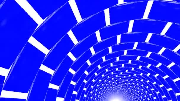 Rotating Blue Three Dimensional Rectangles Animated Background Render — Stock Video