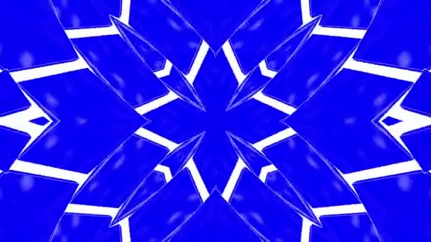 Αφαίρεση Μπλε Λευκό Καλειδοσκόπιο Κινούμενα Σχέδια Κινούμενο Φόντο Καθιστούν — Αρχείο Βίντεο