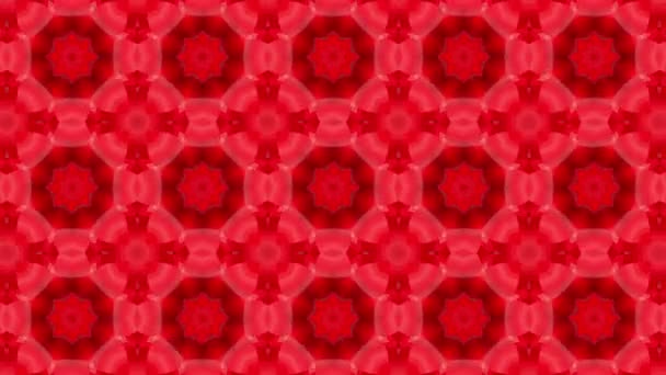 Abstraction Red Orange Kaleidoscope Animation Animated Background Render — Stock Video