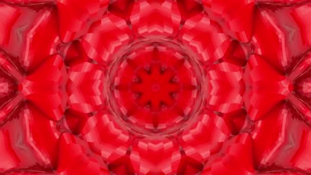 Abstracción Rojo Naranja Caleidoscopio Animación Fondo Animado Renderizar — Vídeos de Stock