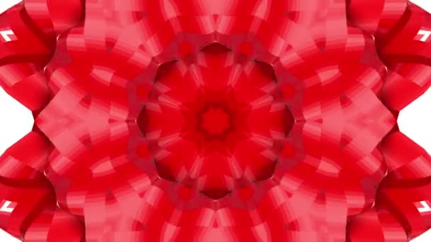 Abstraktion Rot Orange Kaleidoskop Animation Animierter Hintergrund Darstellung — Stockvideo