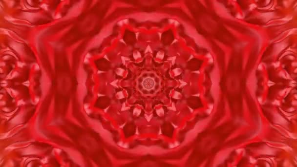 Abstraktion Rot Orange Kaleidoskop Animation Animierter Hintergrund Darstellung — Stockvideo