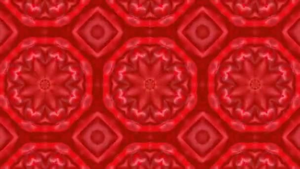 Abstractie Rood Oranje Caleidoscoop Animatie Geanimeerde Achtergrond Render — Stockvideo