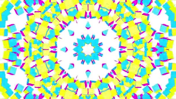 Animation kaléidoscope multicolore abstraite. Fond animé. 3d rendu 