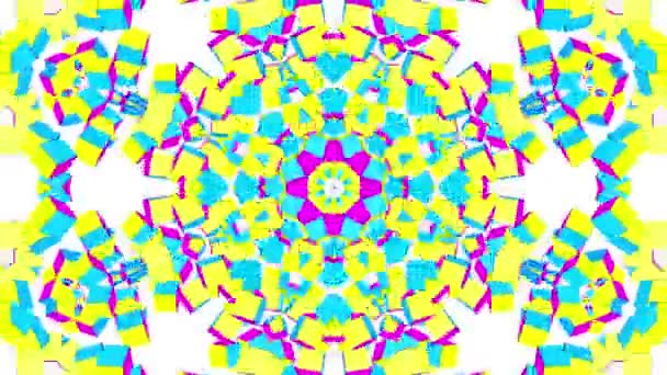 Abstract Multicolored Kaleidoscope Animation Animated Background Render — Stock Video