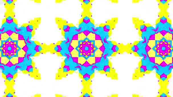 Animation kaléidoscope multicolore abstraite. Fond animé. 3d rendu 