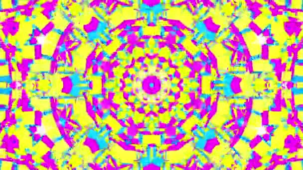 Animation kaléidoscope multicolore abstraite. Fond animé. 3d rendu 