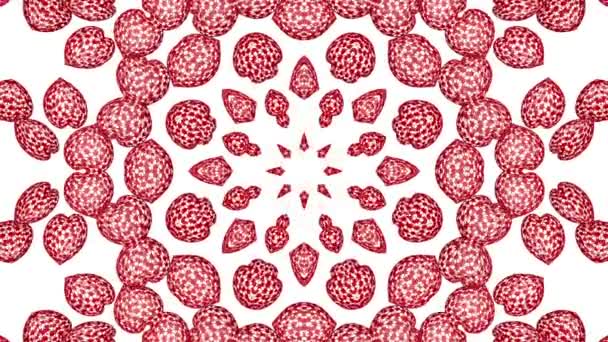 Abstract Animated Background Red Openwork Shapes Render — Stock Video