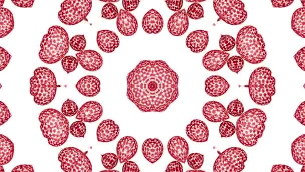 红色开放式形状的抽象动画背景 — 图库视频影像