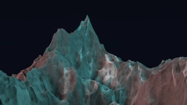 Üç boyutlu harika manzara. 3D render