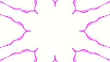 beyaz bir arka plan üzerinde desen hareketli mor. Üç boyutlu kaleydoskop arka plan hareketli. 3D render