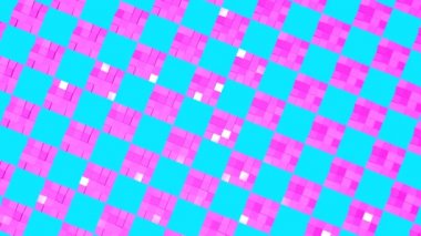 Düşük poli kare kiremit animasyonlu arka plan. 3D render