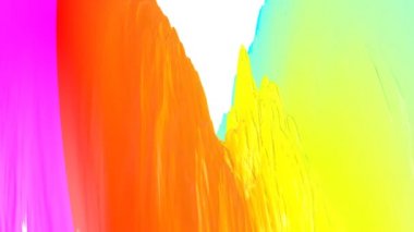 Çok renkli animasyonlu arka plan. Kendinizavallı olarak gören yüzey. 3D render