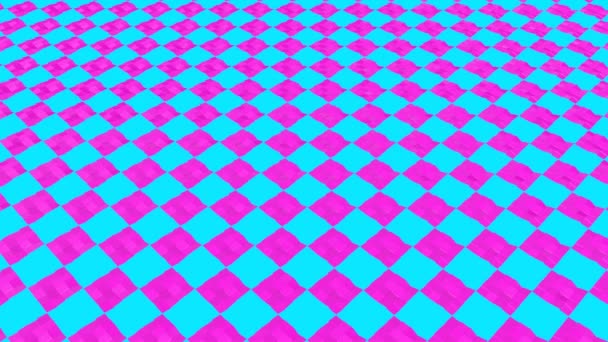 Animated Background Low Poly Square Tiles Render — Stock Video