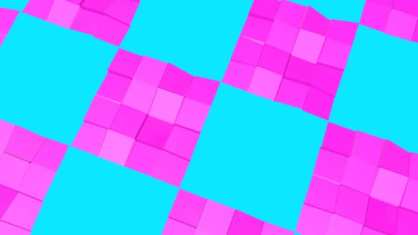 Animated Background Low Poly Square Tiles Render — Stock Video