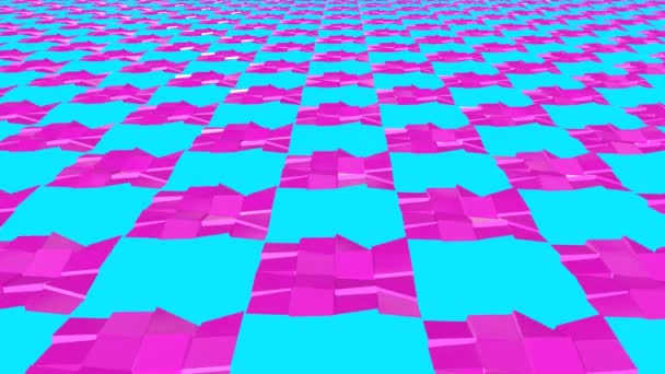 低聚方块瓷砖的动画背景 — 图库视频影像