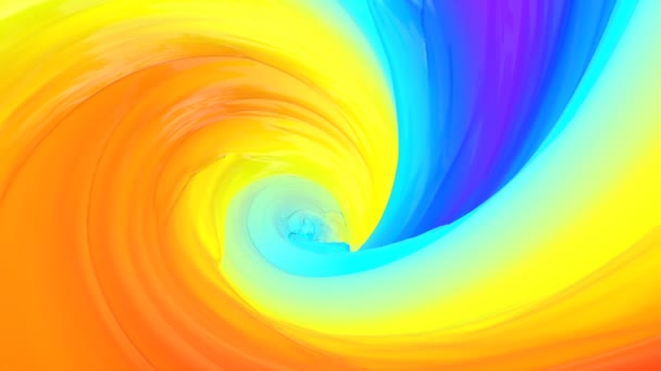 Fundo Animado Abstrato Multicolorido Superfície Espiral Renderização — Vídeo de Stock