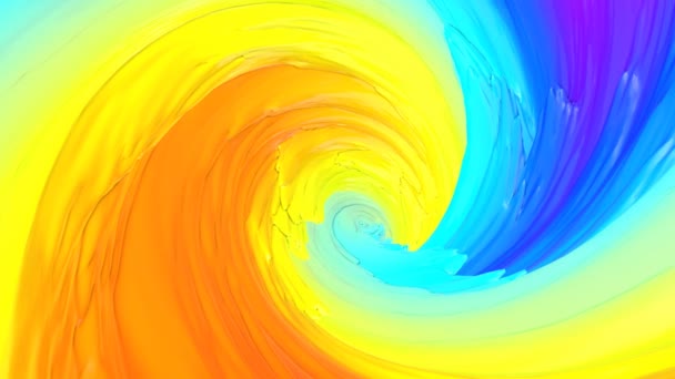 Fundo Animado Abstrato Multicolorido Superfície Espiral Renderização — Vídeo de Stock