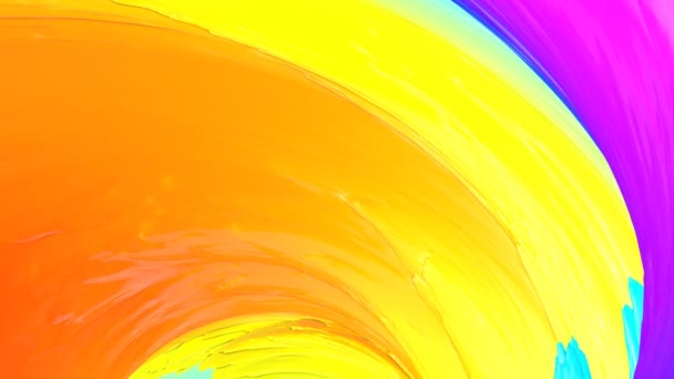 Многоцветный Абстрактный Анимированный Фон Спиральная Поверхность Рендеринг — стоковое видео