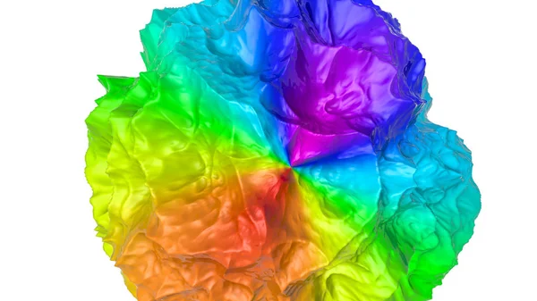 Абстрактная трехмерная плоскость радужного цвета. 3D рендеринг — стоковое фото