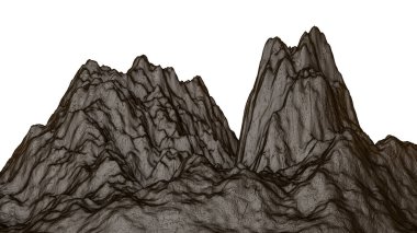 üç boyutlu kahverengi manzara. 3D render