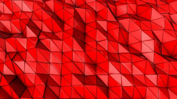 Plano tridimensional vermelho deformado. fundo abstrato. 3d re — Fotografia de Stock