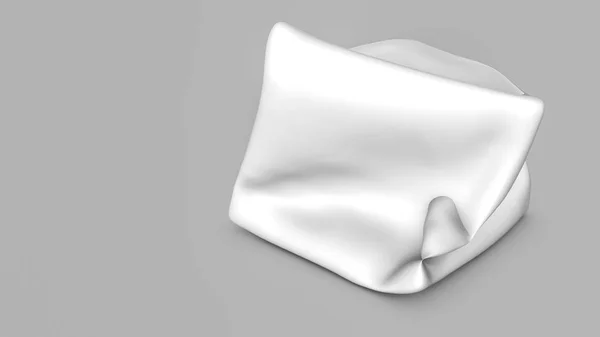 Abstract white three-dimensional shape on a light background. 3d — Stock Photo, Image