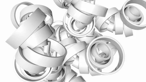 Absztrakt háttér háromdimenziós könnyű gyűrűk. 3D render — Stock Fotó