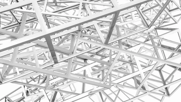Abstrakt bakgrund av tredimensionella rektangulära linjer. 3D r — Stockfoto