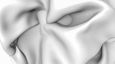 Pürüzsüz dalga gri yüzeyi. Üç boyutlu çizim. 3D ren