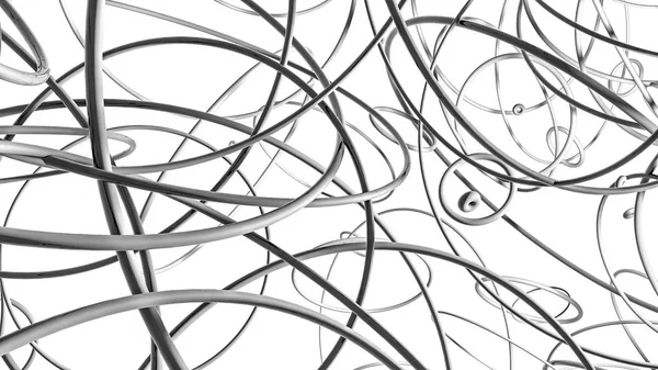Achtergrond van driedimensionale glanzende ringen. abstracte illustrat — Stockfoto
