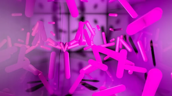 Абстрактный неоновый фон. Розовые капсулы на фиолетовом фоне . — стоковое фото