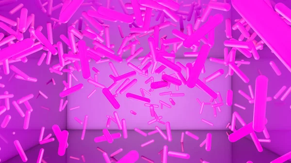 Tło Abstrakcja neon. Różowe kapsułki na fioletowym tle. — Zdjęcie stockowe