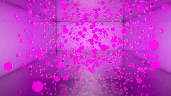 Tło Abstrakcja neon. Różowe kulki na fioletowym tle. T — Zdjęcie stockowe