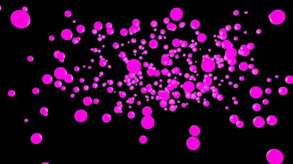 Abstract neon background. Pink spheres on a black background. Th — Stock Photo, Image