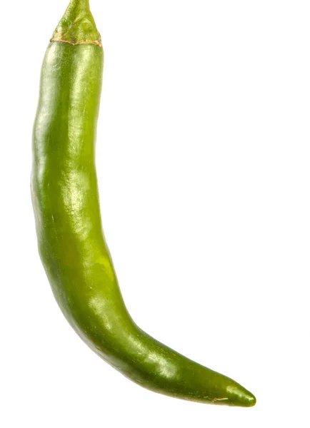 Green chilli pepper. on a white background — Stock Photo, Image