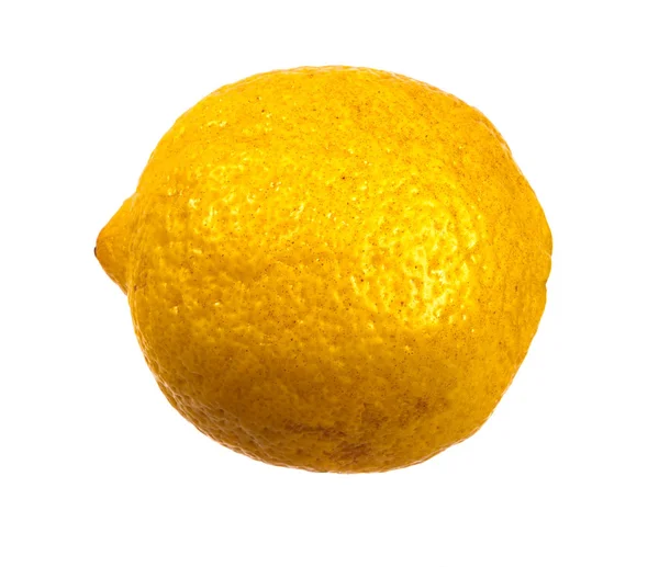 Mogen doftande gul citron. på en vit bakgrund — Stockfoto