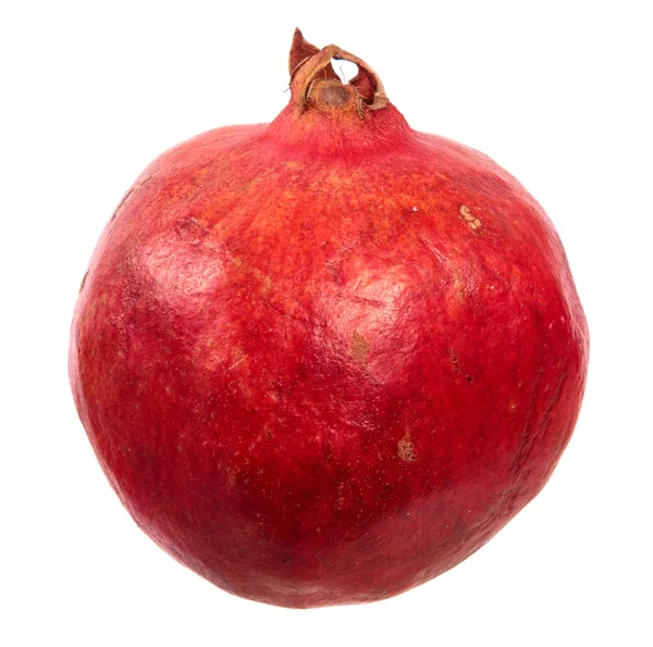 Fruta de granada roja madura. sobre un fondo blanco — Foto de Stock